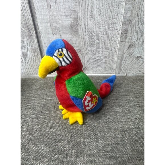 Ty Beanie Baby Jabber Parrot Plush Toy 1997 Multicolor - Picture 1 of 8